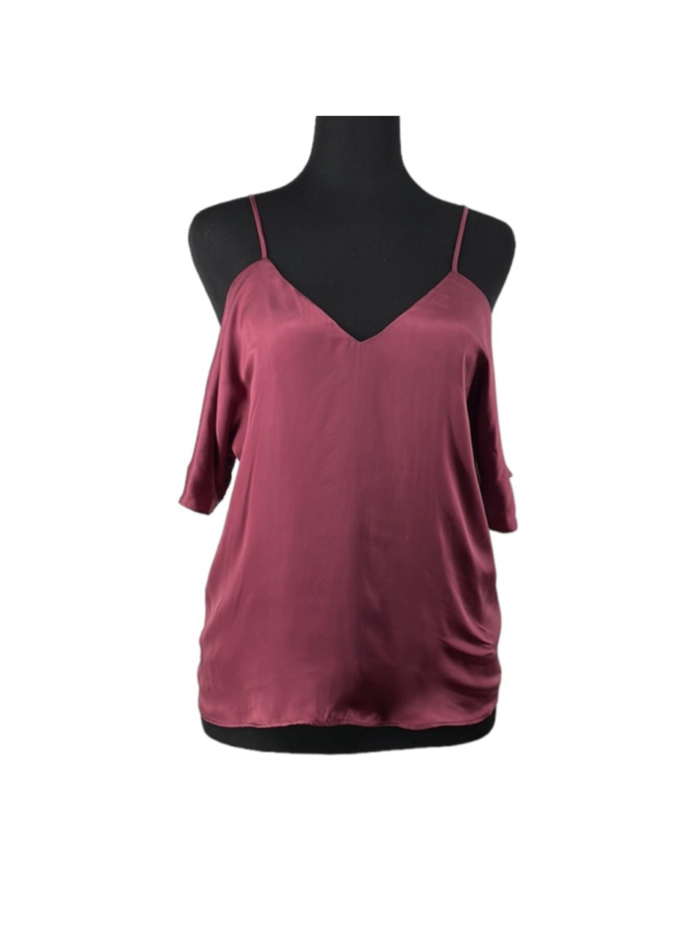 Aritzia Wilfred draveil blouse pink off the shoulder sexy night out top sz xs